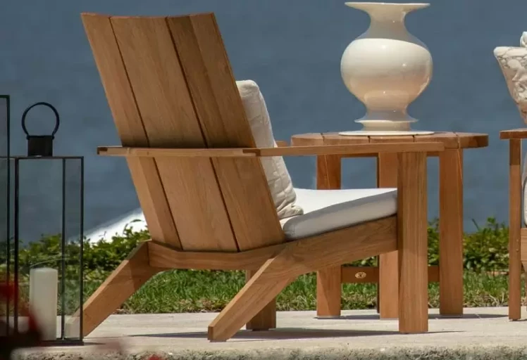 wood patio furniture image